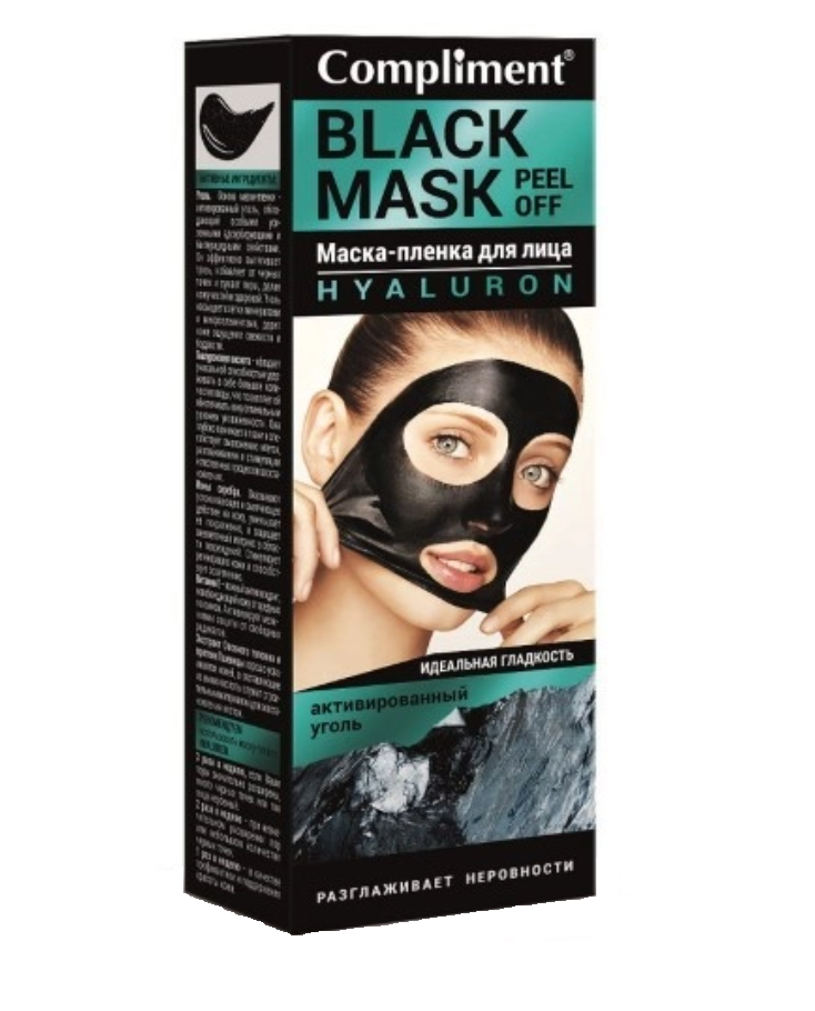 фото упаковки Compliment Black Mask Hyaluron Маска-пленка для лица