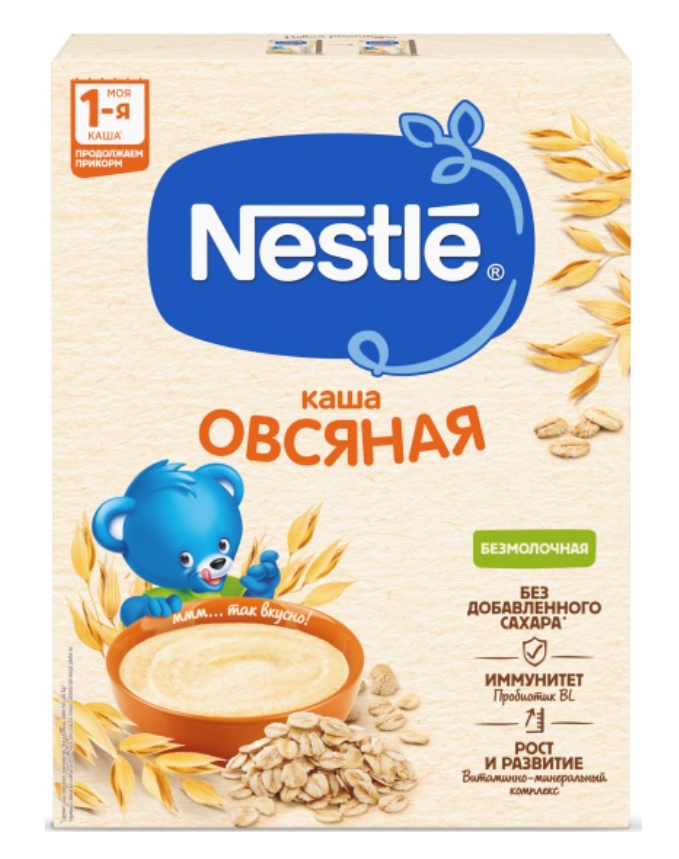 фото упаковки Nestle Каша безмолочная Овсяная