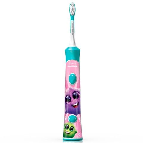 Philips Sonicare электрическая зубная щетка с 3х лет, Блютуз, арт. HX6322/04, для детей с 3х лет, 2 насадки, 1 шт.