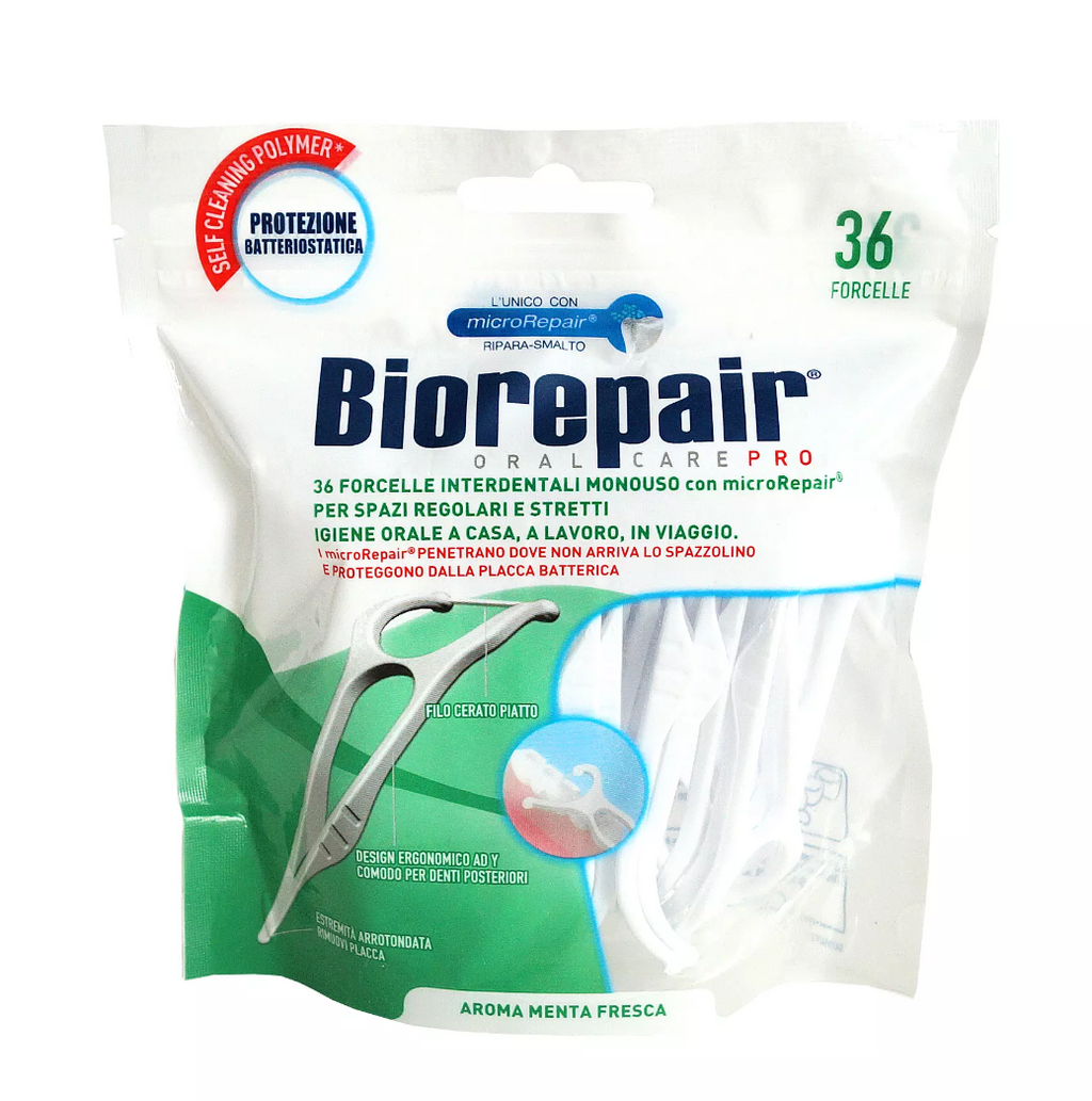 фото упаковки Biorepair Нить зубная одноразовая с держателем