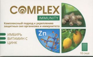 фото упаковки Complex Immunity Имбирь Витамин C Цинк