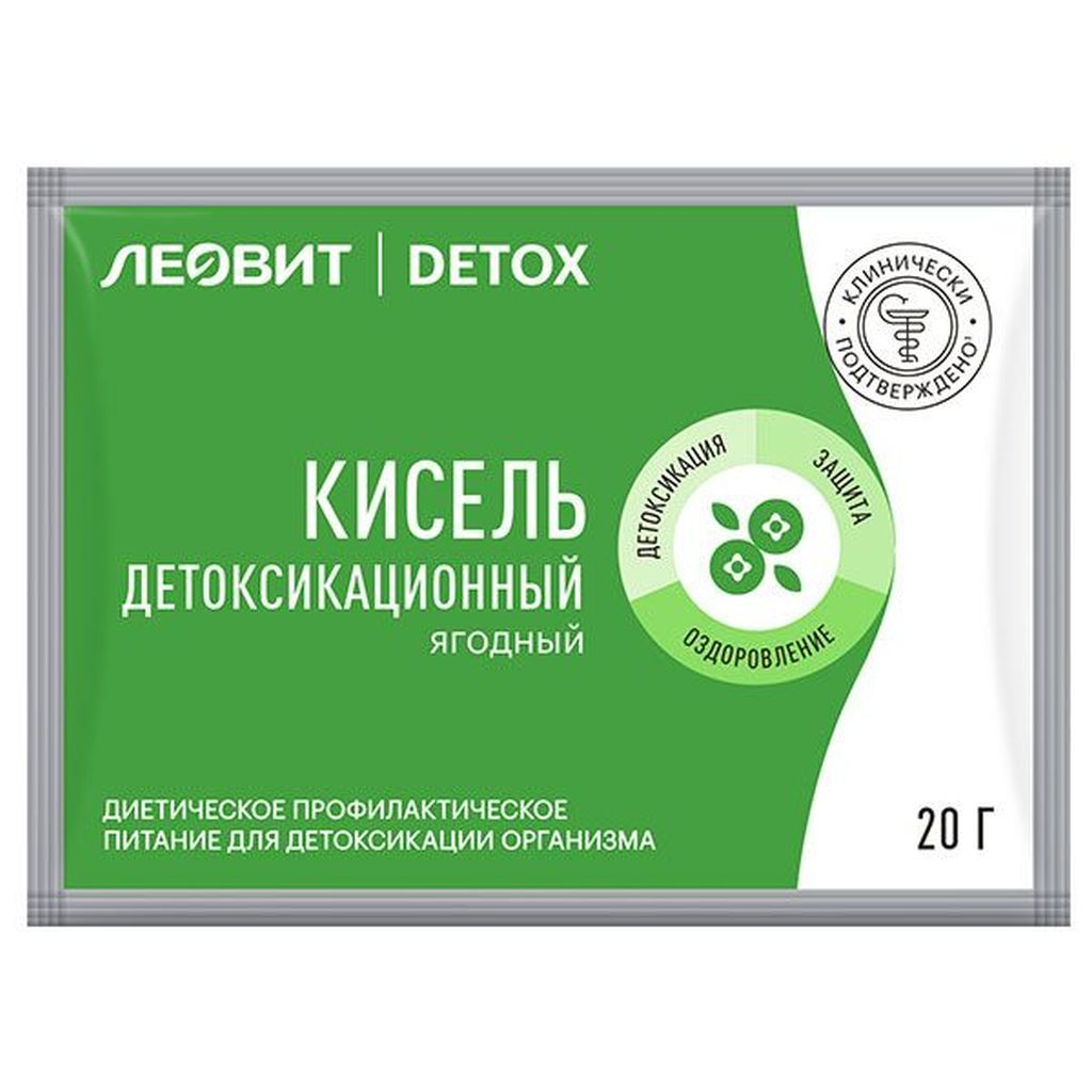 фото упаковки Леовит Detox Кисель детоксикационный ягодный