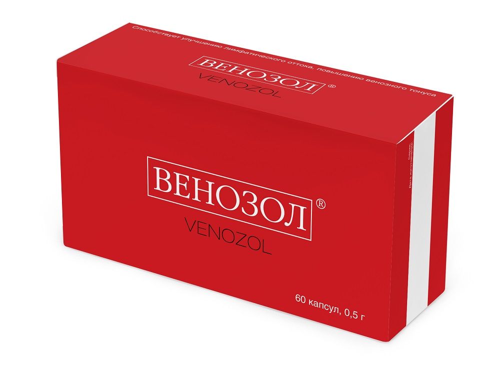 Венозол, 0.5 г, капсулы, 60 шт. купить по цене от 1140 руб в Смоленске, заказать с доставкой в аптеку, инструкция по применению, отзывы, аналоги, ВИС