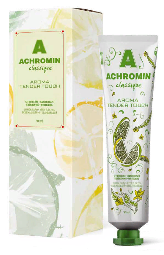 фото упаковки Achromin крем для рук отбеливающий лимон-лайм