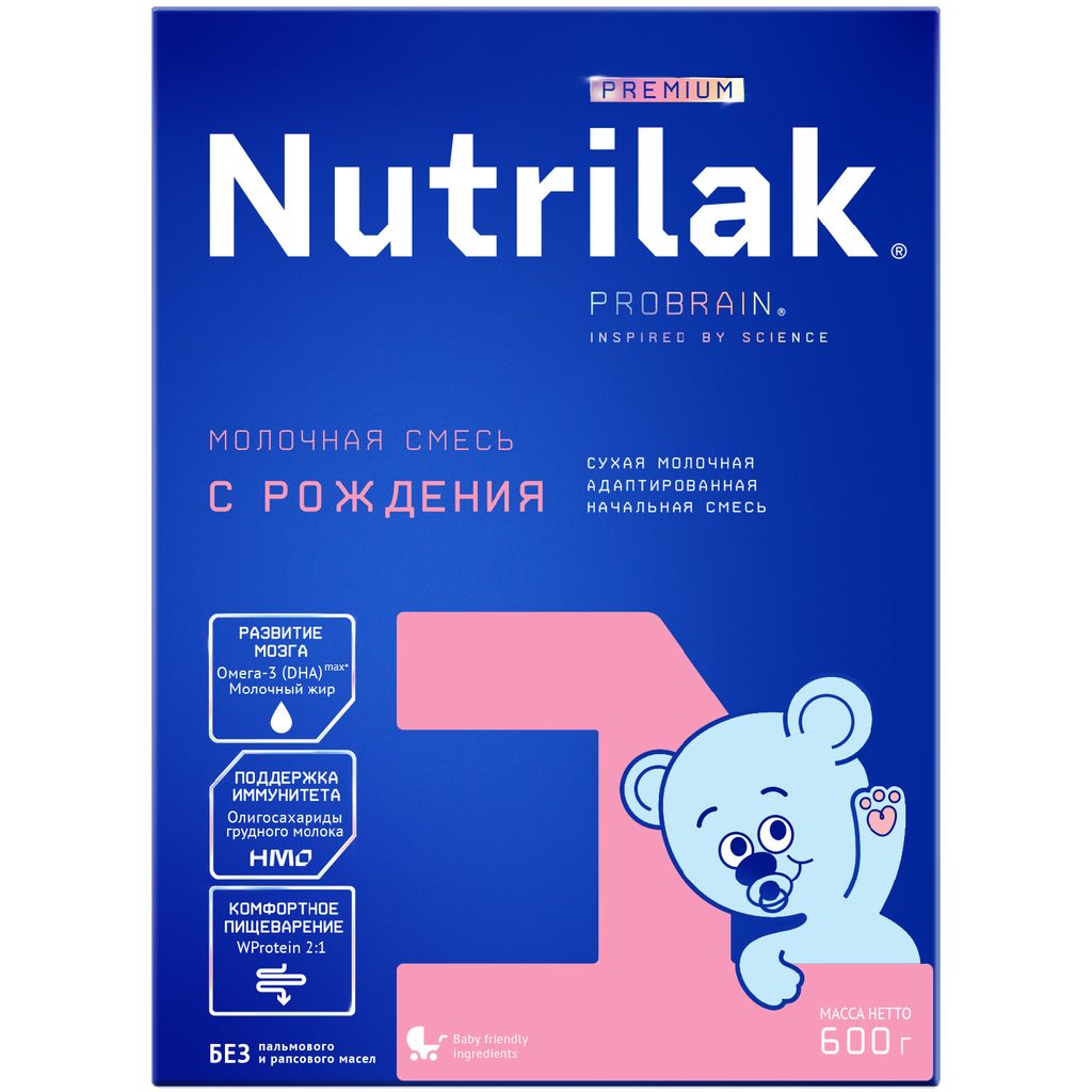 фото упаковки Nutrilak Premium+ 1 Смесь молочная 0-6 мес