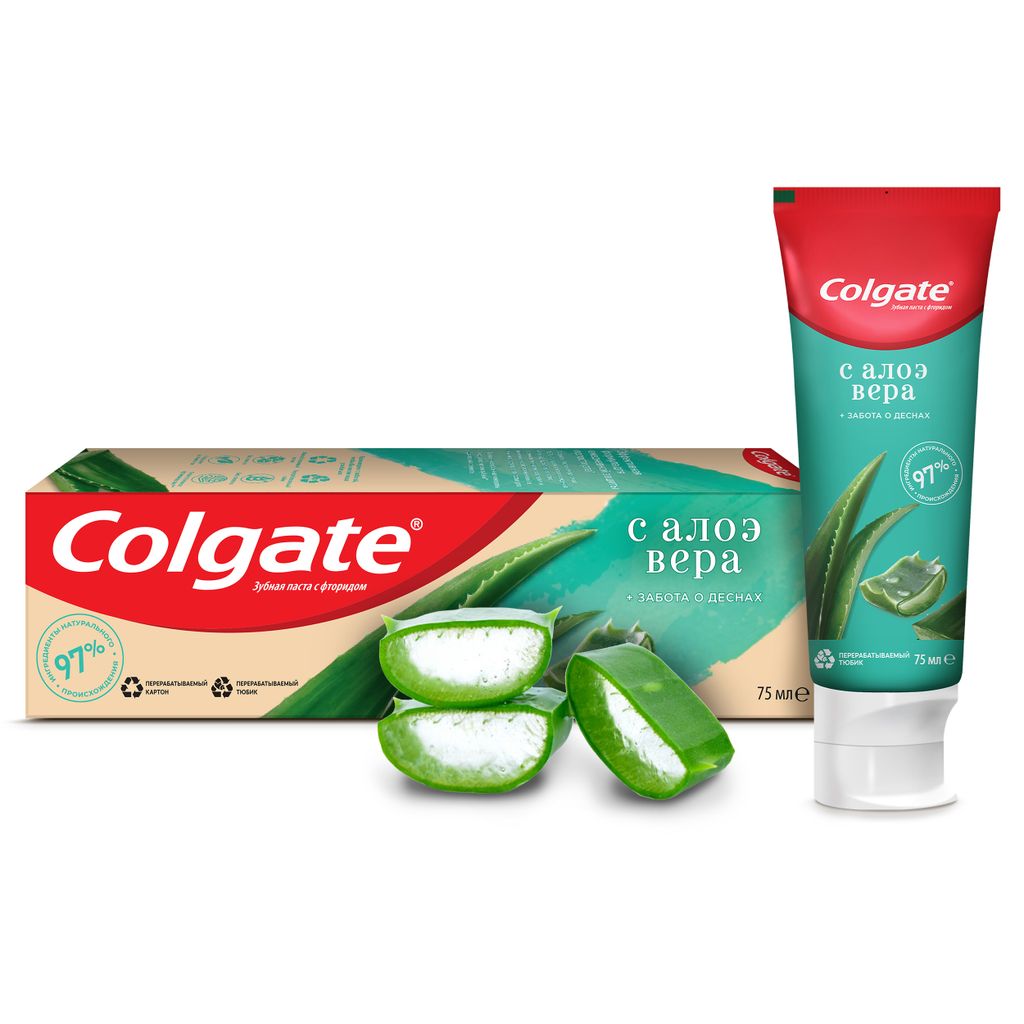 Colgate Паста зубная Забота о деснах с Алоэ вера, паста зубная, 75 мл, 1 шт.