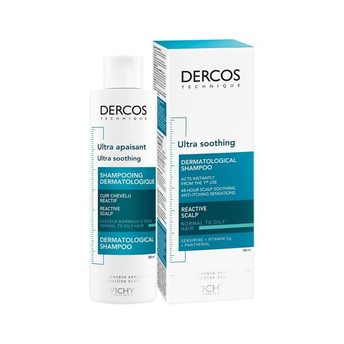 фото упаковки Vichy Dercos успокаивающий шампунь для нормальных и жирных волос