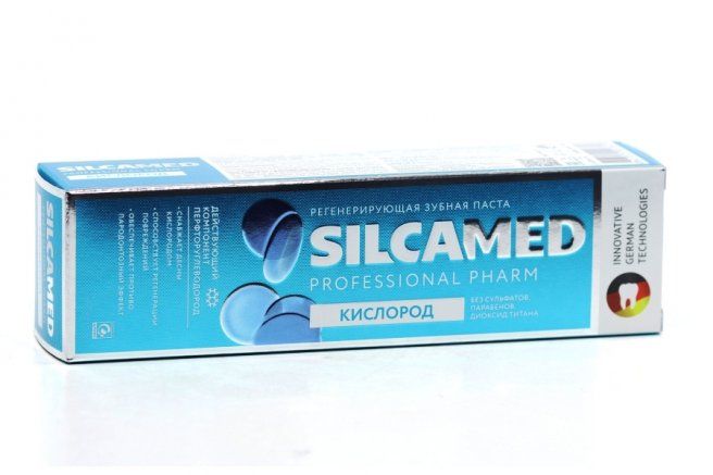 фото упаковки SilcaMed Professional Кислородный коктейль зубная паста