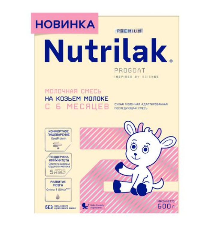 фото упаковки Nutrilak Premium 2 Молочная смесь на козьем молоке