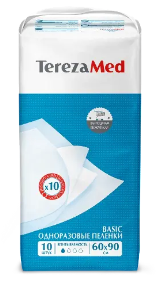 фото упаковки TerezaMed basic пеленки одноразовые впитывающие