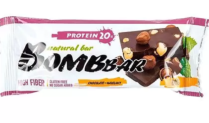 фото упаковки Bombbar батончик протеиновый Шоколад-фундук