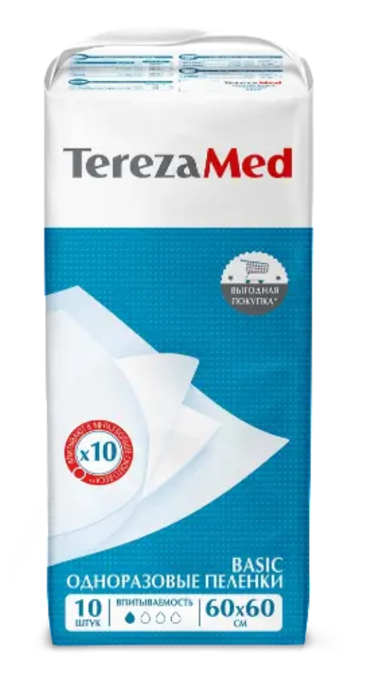 фото упаковки TerezaMed basic пеленки одноразовые впитывающие