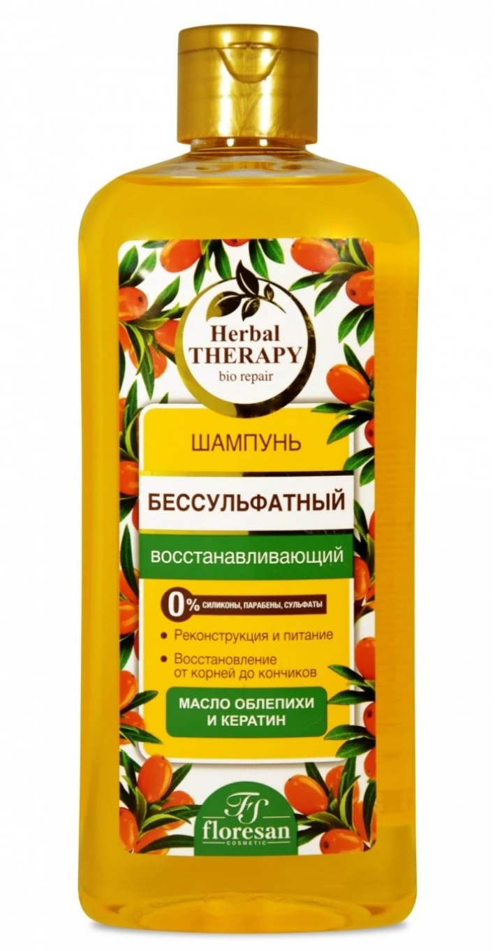 фото упаковки Floresan Herbal Therapy Шампунь бессульфатный Восстанавливающий