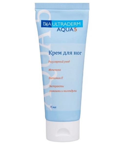 Diaultraderm aqua 5 Крем для ног, крем, 75 мл, 1 шт.