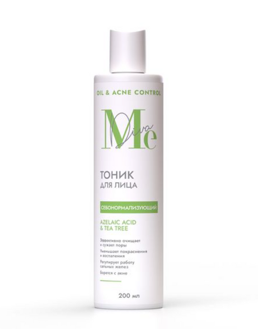 Mediva Oil Acne Control Тоник для лица себонормализующий, тоник для лица, азелаиновая кислота и чайное дерево, 200 мл, 1 шт.