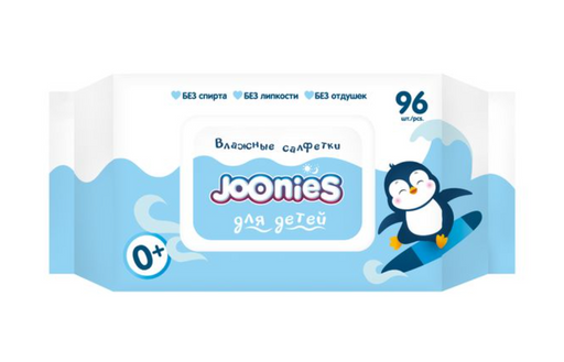 Joonies Салфетки влажные детские, 0+, салфетки влажные, с витамином Е, 96 шт.
