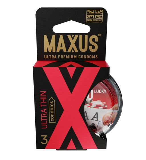Maxus Презервативы Экстремально тонкие Ultra thin, презервативы, 3 шт.