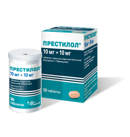 Престилол, 10 мг+10 мг, таблетки, 30 шт.