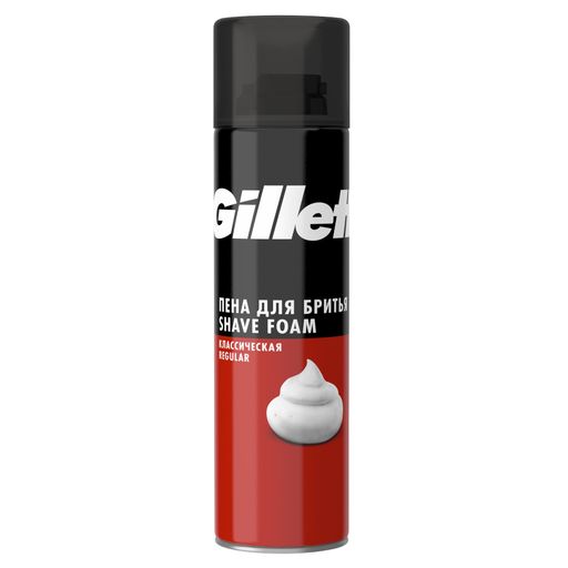 Gillette Regular Пена для бритья классическая, пена для бритья, 200 мл, 1 шт.