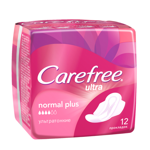 Carefree ultra normal plus прокладки женские гигиенические, 12 шт.