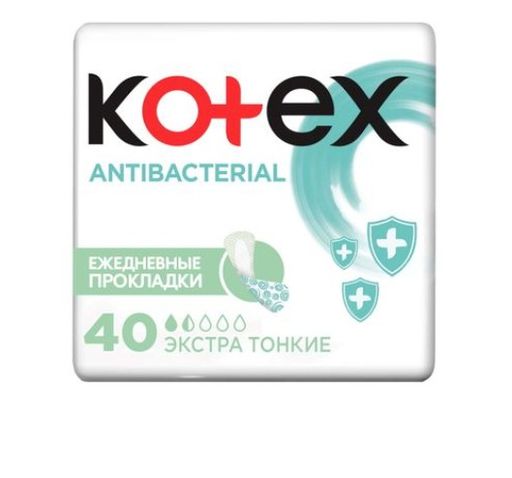 Kotex Antibacterial Прокладки ежедневные, экстра тонкие, 40 шт.