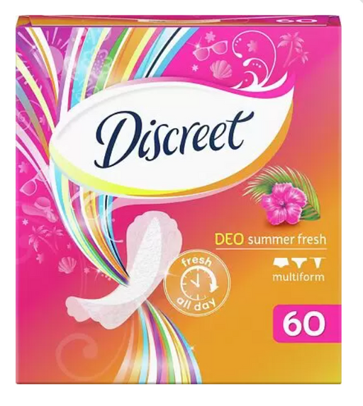 Discreet Deo Summer Fresh Multiform прокладки ежедневные, прокладки гигиенические, 60 шт.