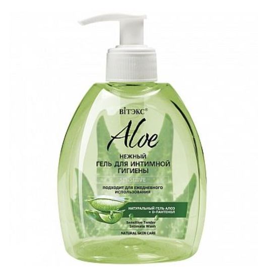 Витэкс Aloe 97% Гель для интимной гигиены нежный, с D-пантенолом, 300 мл, 1 шт.