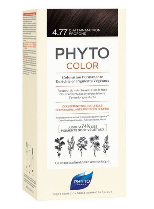 Phytosolba PhytoColor Краска для волос, тон 4.77, Насыщенный глубокий каштан, краска для волос, 1 шт.