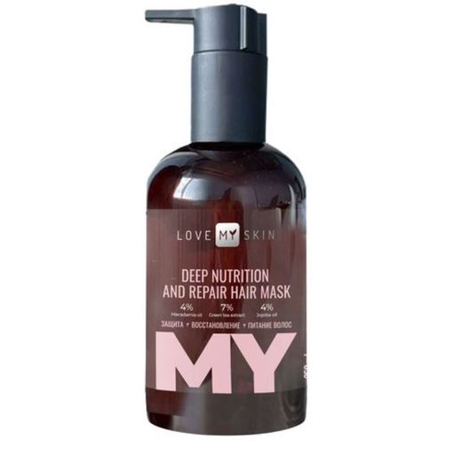 Love my skin Маска для всех типов волос, питание и восстановление, 250 мл, 1 шт.