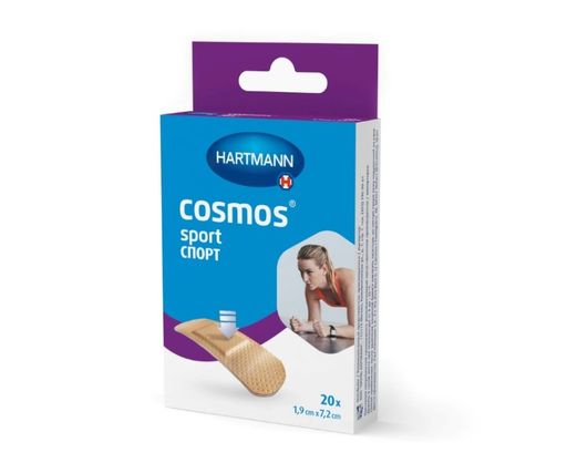 Cosmos Sport Пластырь, 1 размер, пластырь медицинский, амортизирующий, 20 шт.