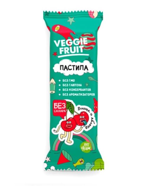 Veggie Fruit Пастила фруктовая, яблоко вишня, 30 г, 1 шт.